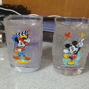 Disney Mickey Mouse Glass Set - Red and Blue Accents